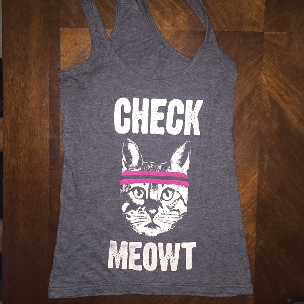 BOGO Check meowt tank top